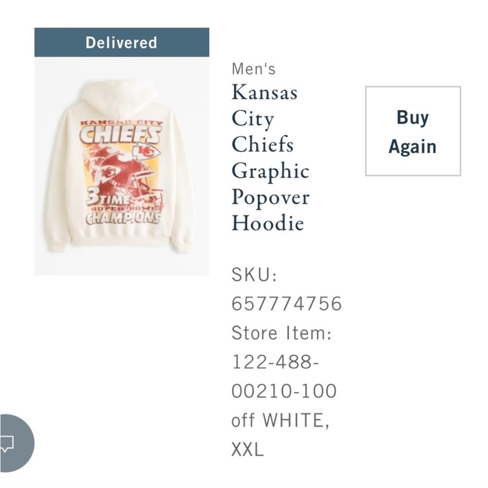 Abercrombie & Fitch White Graphic Hoodie - Picture 4 of 4